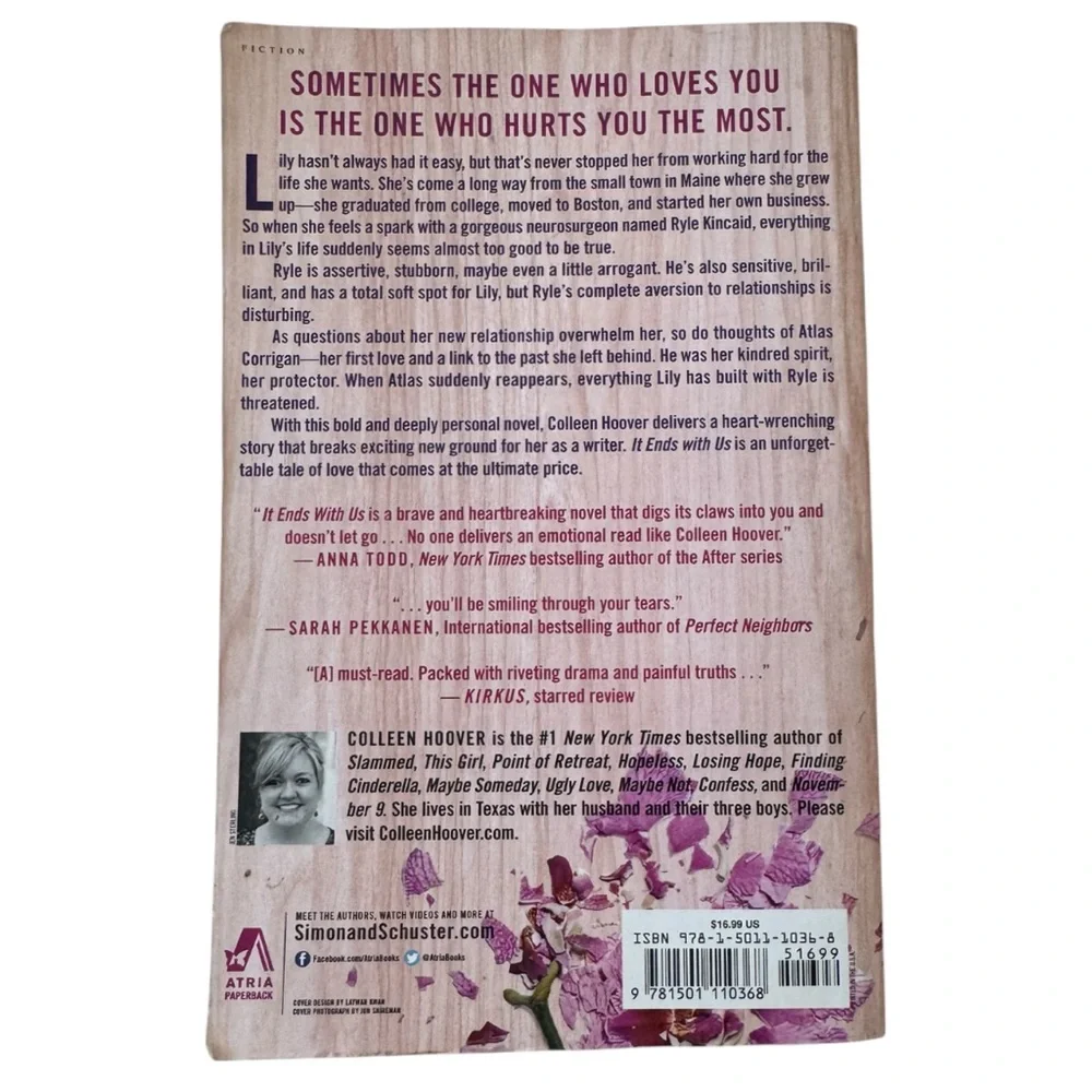 'It Ends With Us' Book by Colleen Hoover